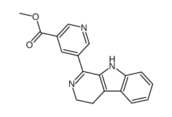 5-(4,9-Dihydro-3H-pyrido[3,4-b]indol-1-yl)-3-pyridinecarboxylic acid methyl ester结构式
