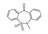 6-methyl-5,5-dioxo-5,6-dihydro-5λ6-dibenzo[c,f][1,2]thiazepin-11-one结构式