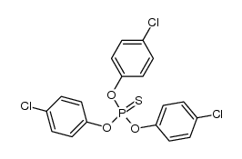 O,O,O-tris(p-chlorophenyl) phosphorothioate Structure
