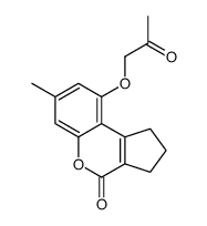 7-methyl-9-(2-oxopropoxy)-2,3-dihydro-1H-cyclopenta[c]chromen-4-one结构式