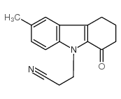 3-(6-methyl-1-oxo-3,4-dihydro-2H-carbazol-9-yl)propanenitrile结构式