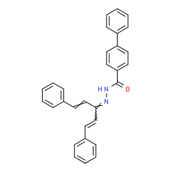 N'-[3-phenyl-1-(2-phenylvinyl)-2-propen-1-ylidene]-4-biphenylcarbohydrazide structure