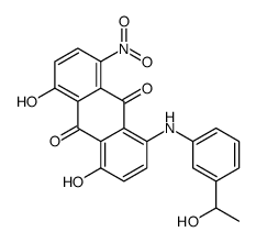 1,8-dihydroxy-4-[[3-(1-hydroxyethyl)phenyl]amino]-5-nitroanthraquinone结构式