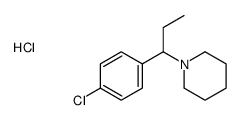1-[1-(4-chlorophenyl)propyl]piperidine,hydrochloride Structure