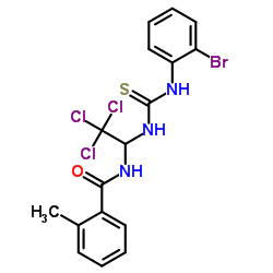 N-(1-{[(2-Bromophenyl)carbamothioyl]amino}-2,2,2-trichloroethyl)-2-methylbenzamide Structure