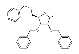 1-chloro-Tri-2,3,5-O-benzyl-D-arabofuranose structure