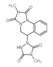 1H-[1,2,4]Triazolo[1,2-a]cinnoline-1,3(2H)-dione, 5,6-dihydro-2-methyl-6-(4-methyl-3,5-dioxo-1,2,4-triazolidin-1-yl)- Structure