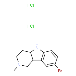 8-Bromo-2-methyl-2,3,4,4a,5,9b-hexahydro-1H-pyrido[4,3-b]indole dihydrochloride Structure