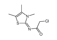 2-chloro-N-(3,4,5-trimethyl-1,3-thiazol-2-ylidene)acetamide Structure