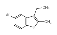 5-溴-3-乙基-2-甲基-1-苯并噻吩结构式