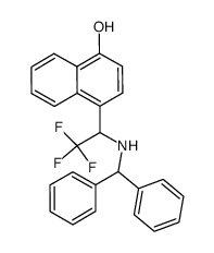 4-[1-(benzhydrylamino)-2,2,2-trifluoroethyl]naphthalen-1-ol结构式