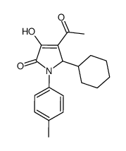 2H-Pyrrol-2-one, 4-acetyl-5-cyclohexyl-1,5-dihydro-3-hydroxy-1-(4-methylphenyl)- Structure