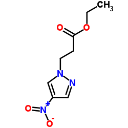 3-(4-NITRO-PYRAZOL-1-YL)-PROPIONIC ACID ETHYL ESTER结构式