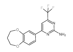 4-(3,4-DIHYDRO-2H-1,5-BENZODIOXEPIN-7-YL)-6-(TRIFLUOROMETHYL)-2-PYRIMIDINAMINE picture