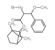 bromo-[1-methoxy-3-oxo-1-phenyl-3-[(4,7,7-trimethyl-3-bicyclo[2.2.1]heptanyl)oxy]propan-2-yl]mercury结构式