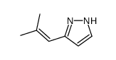 5-(2-methylprop-1-enyl)-1H-pyrazole结构式
