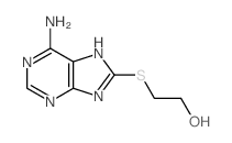 Ethanol,2-[(6-amino-9H-purin-8-yl)thio]- structure