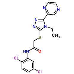 N-(2,5-Dichlorophenyl)-2-{[4-ethyl-5-(2-pyrazinyl)-4H-1,2,4-triazol-3-yl]sulfanyl}acetamide Structure