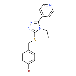 4-bromobenzyl 4-ethyl-5-(4-pyridinyl)-4H-1,2,4-triazol-3-yl sulfide结构式