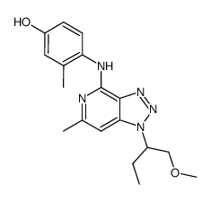 4-[1-(1-methoxymethylpropyl)-6-methyl-1H-[1,2,3]triazolo[4,5-c]pyridin-4-ylamino]-3-methylphenol结构式