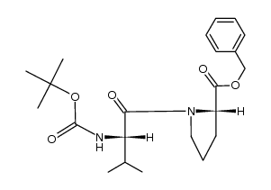 1-[N-[(1,1-dimethylethoxy)carbonyl]-L-valyl]-L-proline phenylmethyl ester Structure