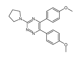 5,6-bis(4-methoxyphenyl)-3-pyrrolidin-1-yl-1,2,4-triazine结构式