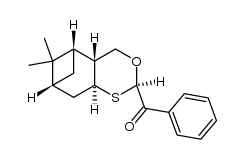 (1S,2R,5R,7S,9R)-5-benzoyl-10,10-dimethyl-4-oxa-6-thiatricyclo[7.1.1.02,7]undecane Structure