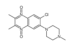 6-chloro-2,3-dimethyl-7-(4-methylpiperazin-1-yl)-4-oxidoquinoxalin-1-ium 1-oxide结构式