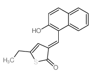 2(3H)-Thiophenone,5-ethyl-3-[(2-hydroxy-1-naphthalenyl)methylene]- structure