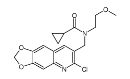 Cyclopropanecarboxamide, N-[(6-chloro-1,3-dioxolo[4,5-g]quinolin-7-yl)methyl]-N-(2-methoxyethyl)- (9CI)结构式
