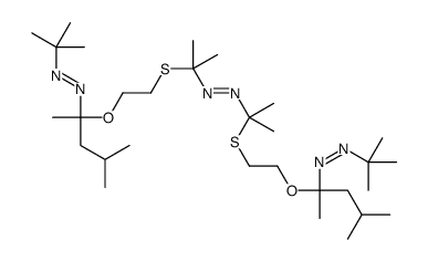 bis[2-[2-[2-(tert-butyldiazenyl)-4-methylpentan-2-yl]oxyethylsulfanyl]propan-2-yl]diazene Structure