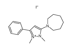 3-(hexahydro-1H-azepin-1-yl)-1,2-dimethyl-5-phenylpyrazolium iodide Structure