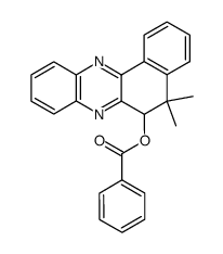 6-benzoyloxy-5,5-dimethyl-5,6-dihydro-benzo[a]phenazine结构式