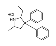 2-ethyl-5-methyl-3,3-diphenylpyrrolidine,hydrochloride结构式