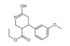 ethyl 4-(3-methoxyphenyl)-6-oxopiperidine-3-carboxylate结构式