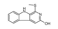1-methylsulfanyl-2,9-dihydropyrido[3,4-b]indol-3-one结构式