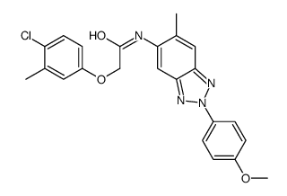 2-(4-chloro-3-methylphenoxy)-N-[2-(4-methoxyphenyl)-6-methylbenzotriazol-5-yl]acetamide结构式