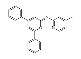 N-(4-methylpyridin-2-yl)-4,6-diphenylpyran-2-imine结构式