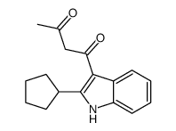 1-(2-cyclopentyl-1H-indol-3-yl)butane-1,3-dione结构式