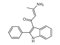 (Z)-3-amino-1-(2-phenyl-1H-indol-3-yl)but-2-en-1-one结构式