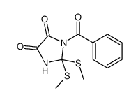 1-benzoyl-2,2-bis(methylsulfanyl)imidazolidine-4,5-dione结构式