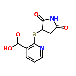 2-(2,5-DIOXO-PYRROLIDIN-3-YLSULFANYL)-NICOTINIC ACID结构式