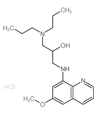 2-Propanol,1-(dipropylamino)-3-[(6-methoxy-8-quinolinyl)amino]-, hydrochloride (1:2) Structure