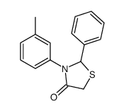 3-(3-methylphenyl)-2-phenyl-1,3-thiazolidin-4-one Structure