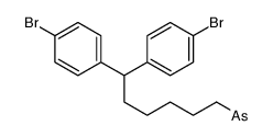 6,6-bis(4-bromophenyl)hexylarsane结构式