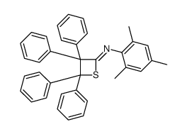 3,3,4,4-tetraphenyl-N-(2,4,6-trimethylphenyl)thietan-2-imine结构式