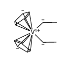 diethyldi(η-cyclopentadienyl)vanadium(IV)结构式