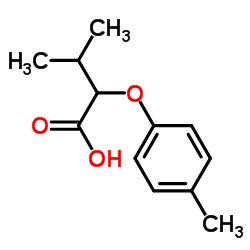 2-(p-tolyloxy)-3-methylbutanoic acid structure