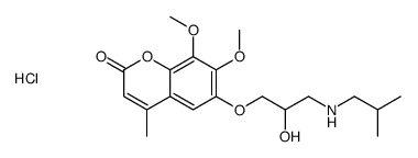 [3-(7,8-dimethoxy-4-methyl-2-oxochromen-6-yl)oxy-2-hydroxypropyl]-(2-methylpropyl)azanium,chloride Structure