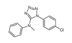 1-(4-chlorophenyl)-N-methyl-N-phenyltetrazol-5-amine结构式
